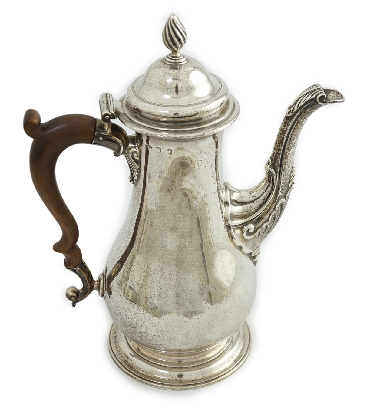 An early George III silver coffee pot, by Gurney & Cook